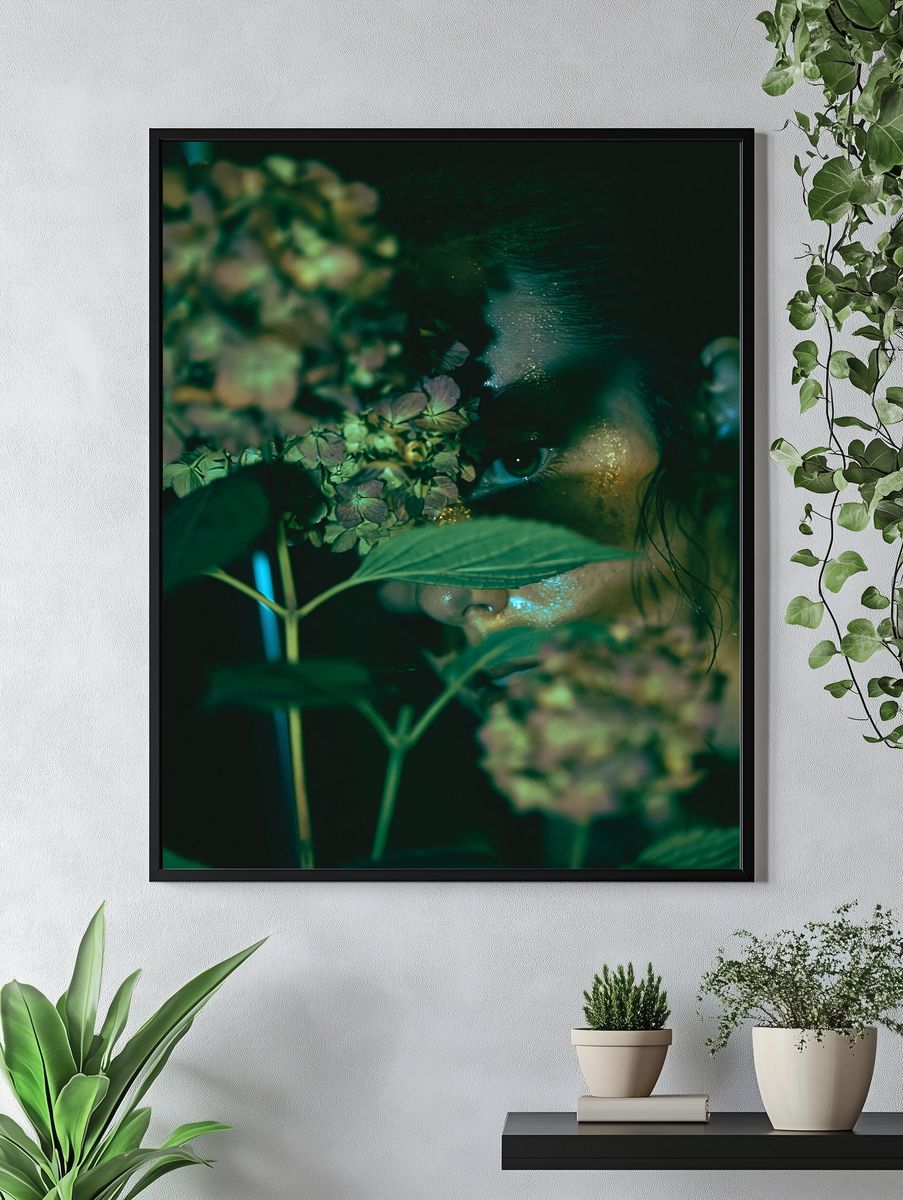 Floral Veil Portrait Print. — room view 4