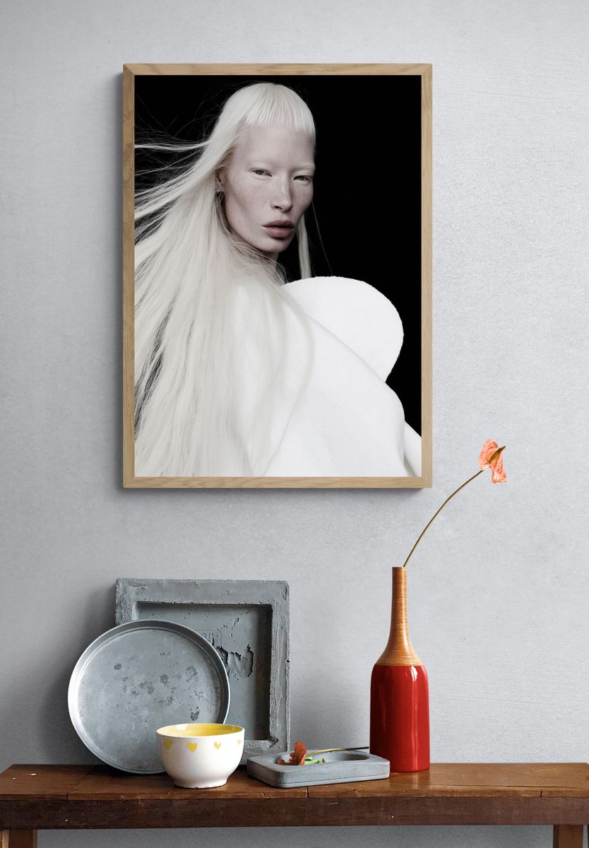 Shadowed Face Photography Poster. — room view 3
