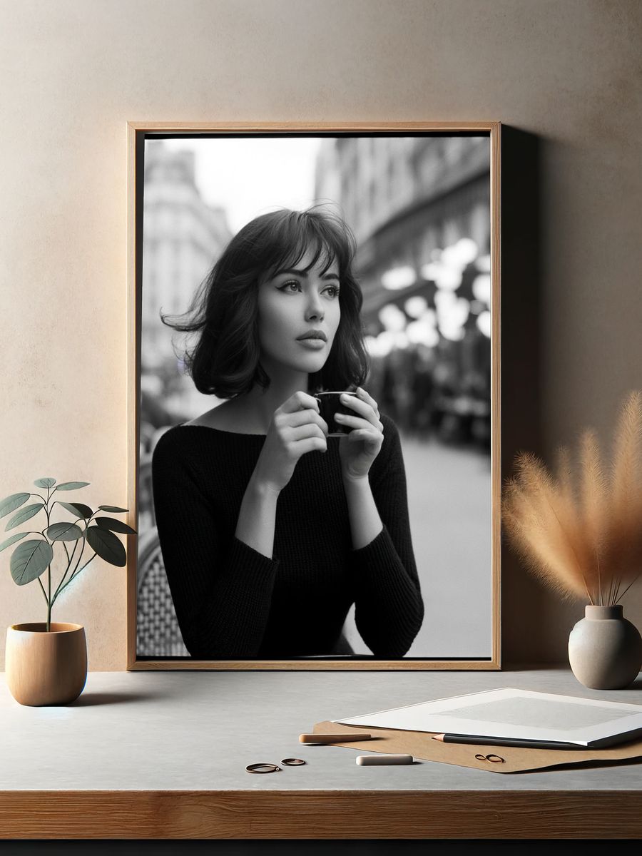 Paris Café Portrait Poster. — room view 2