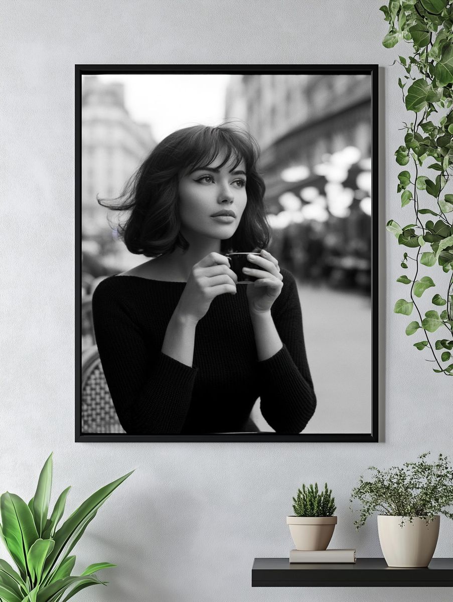 Paris Café Portrait Poster. — room view 4
