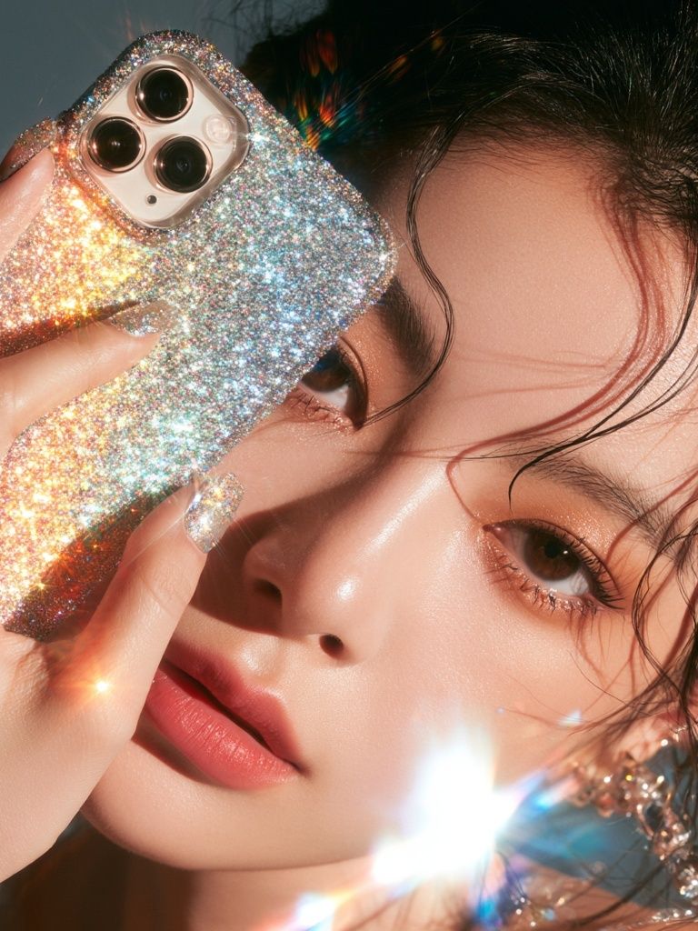 Glitter Portrait Photography Poster. poster detail