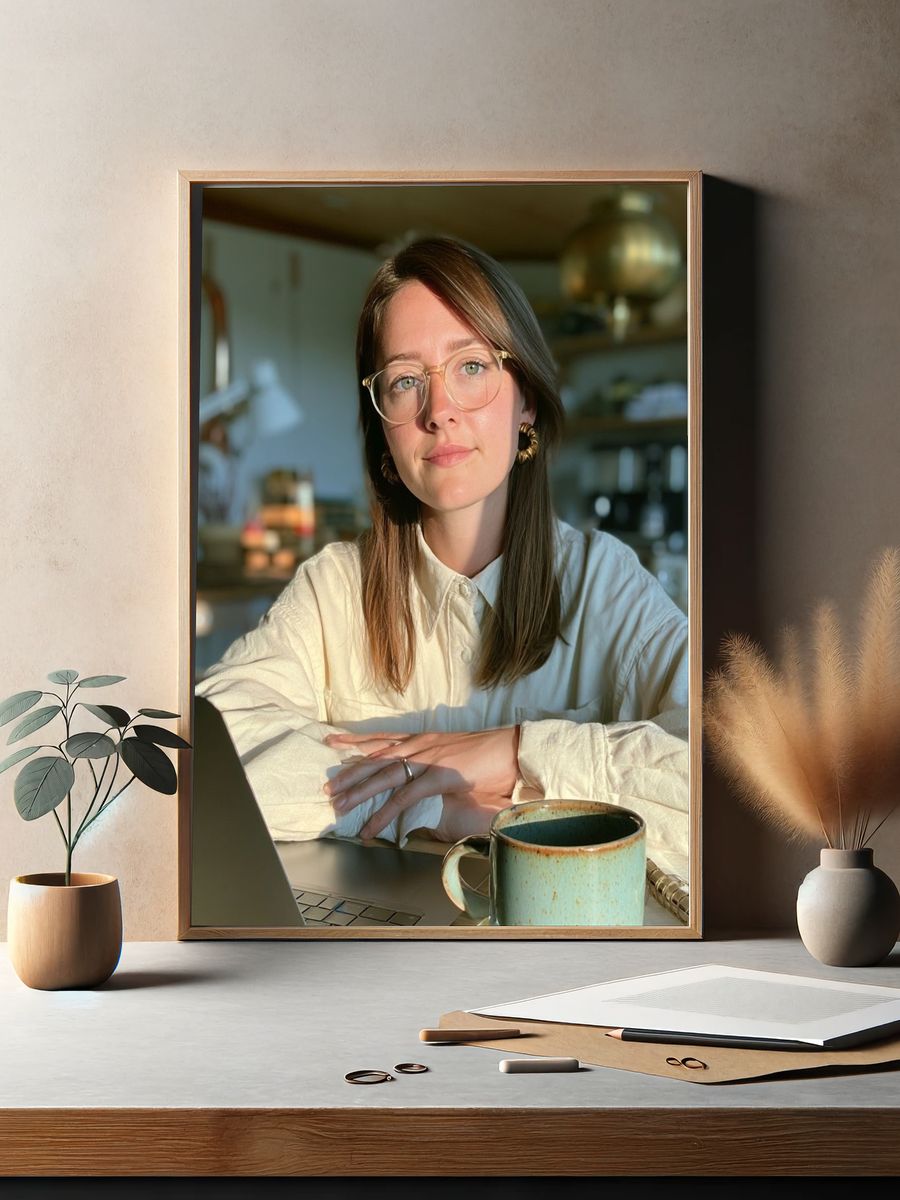 Portrait at the Kitchen Table Photography Poster. — room view 2