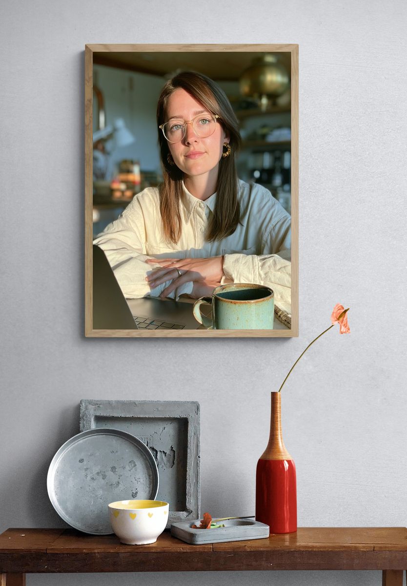 Portrait at the Kitchen Table Photography Poster. — room view 3