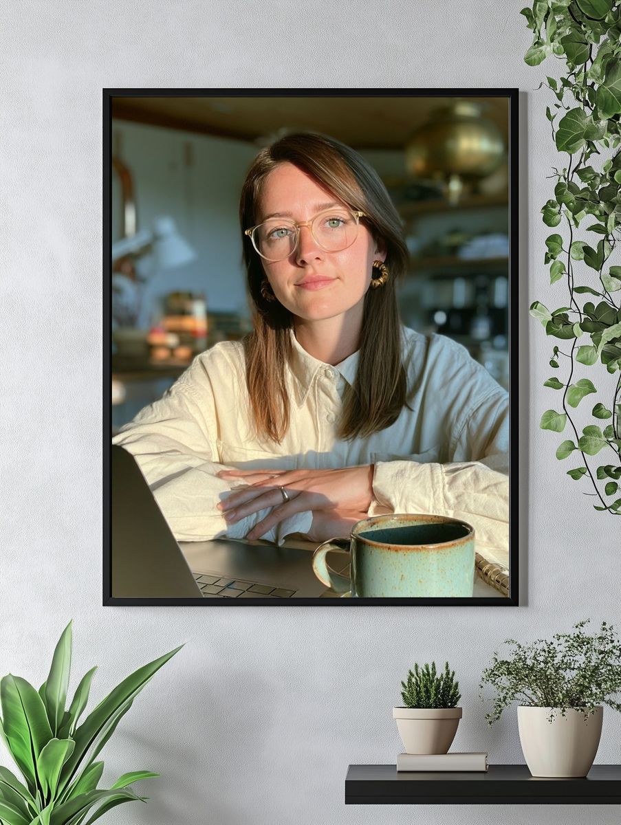 Portrait at the Kitchen Table Photography Poster. — room view 4