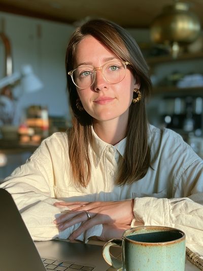 Portrait at the Kitchen Table Photography Poster. poster