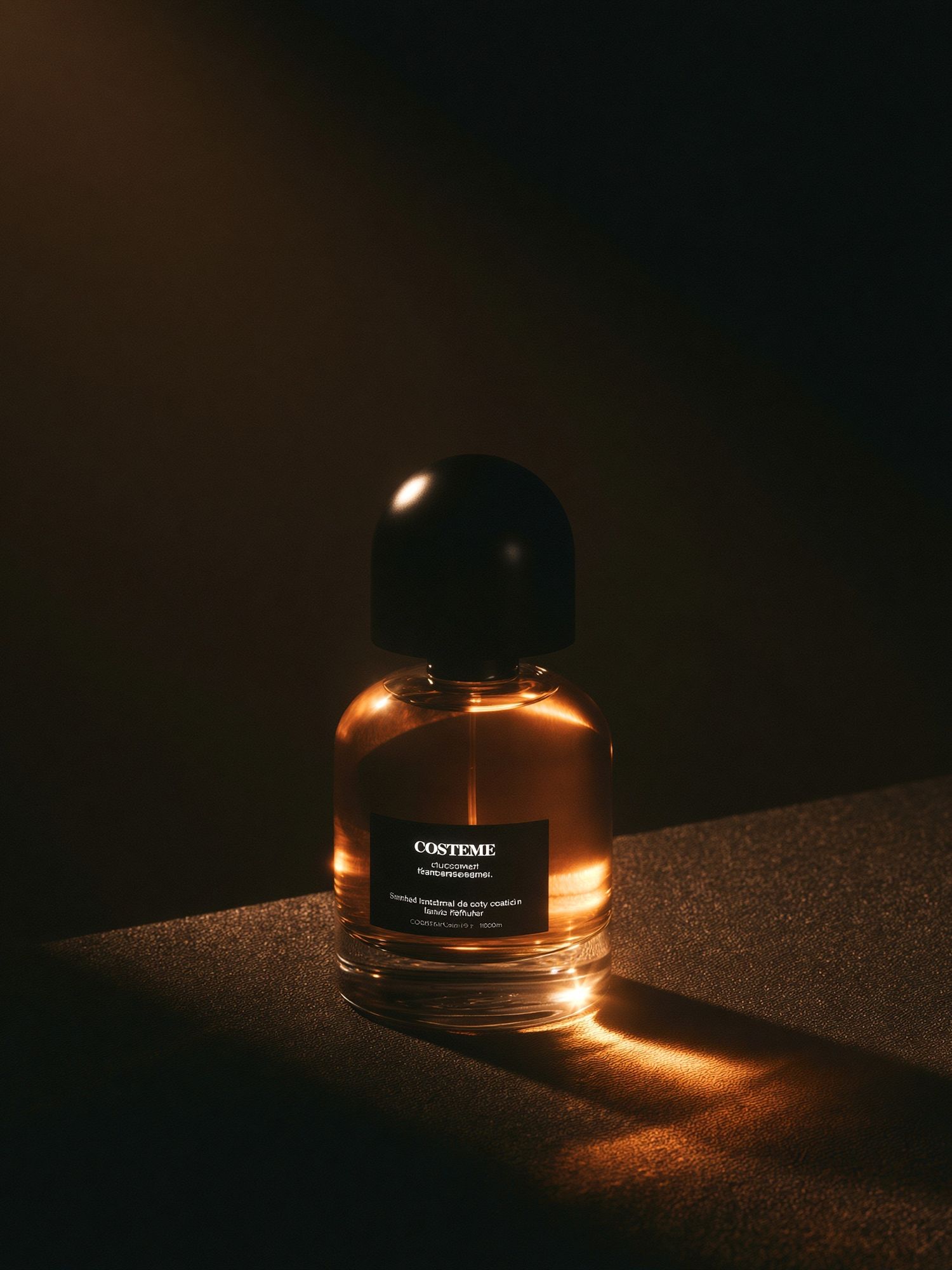 Amber Perfume Bottle Photography Poster. poster detail