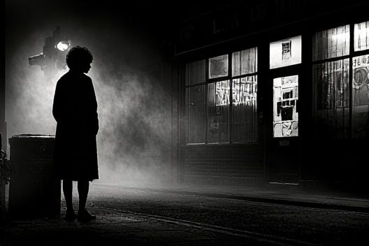 Noir Street Silhouette Photography Poster. poster — photography art