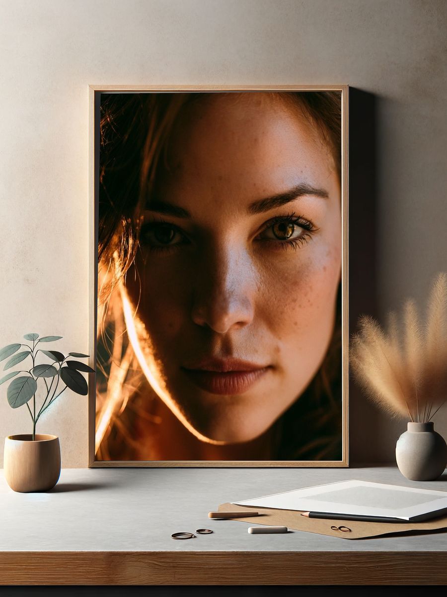 Moody Woman Portrait Photography Poster. — room view 2