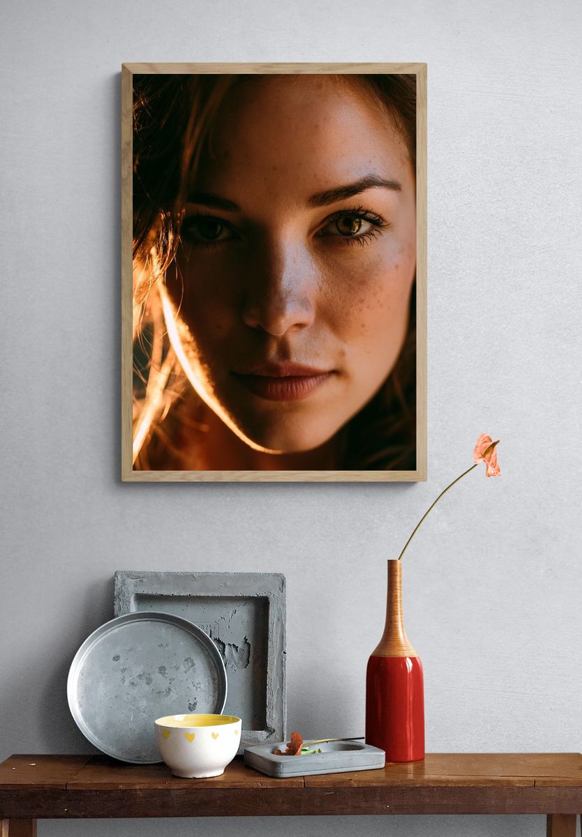 Moody Woman Portrait Photography Poster. — room view 3