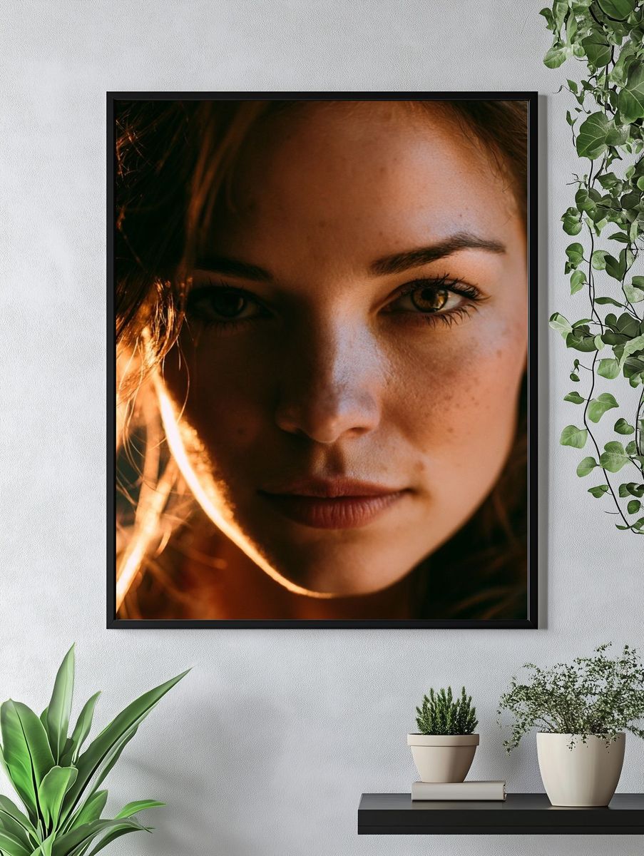 Moody Woman Portrait Photography Poster. — room view 4