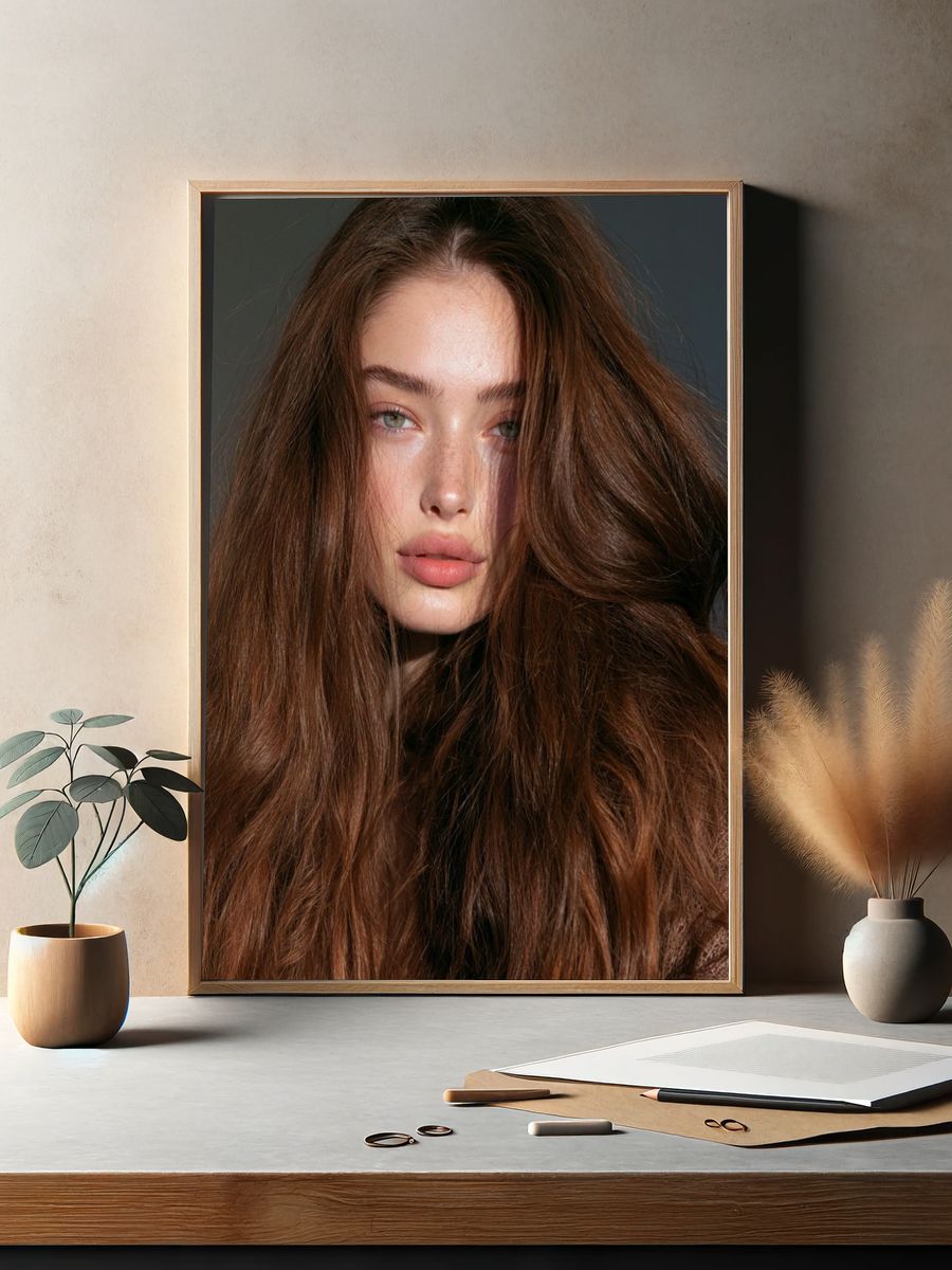 Editorial Beauty Portrait Poster. — room view 2