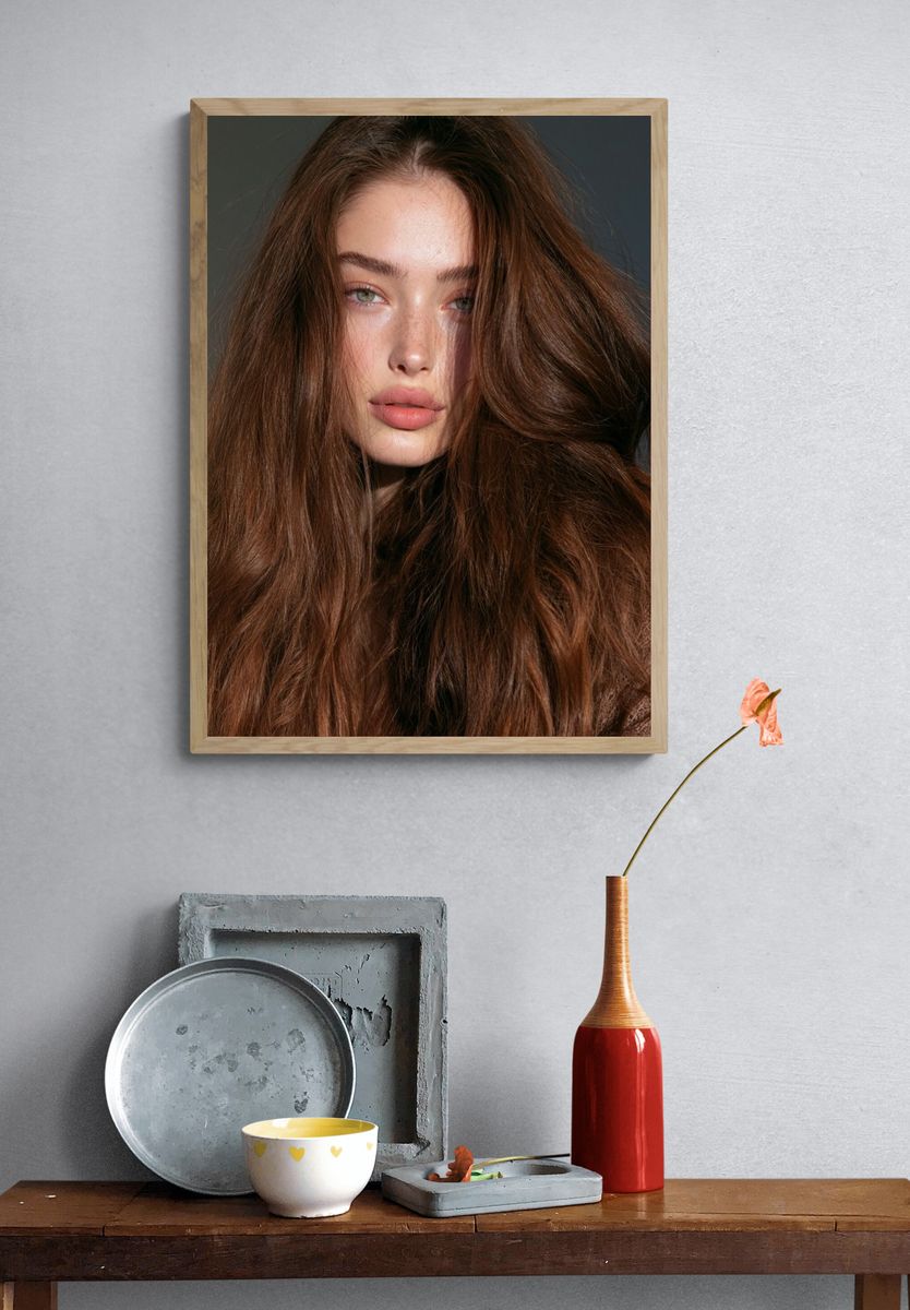 Editorial Beauty Portrait Poster. — room view 3