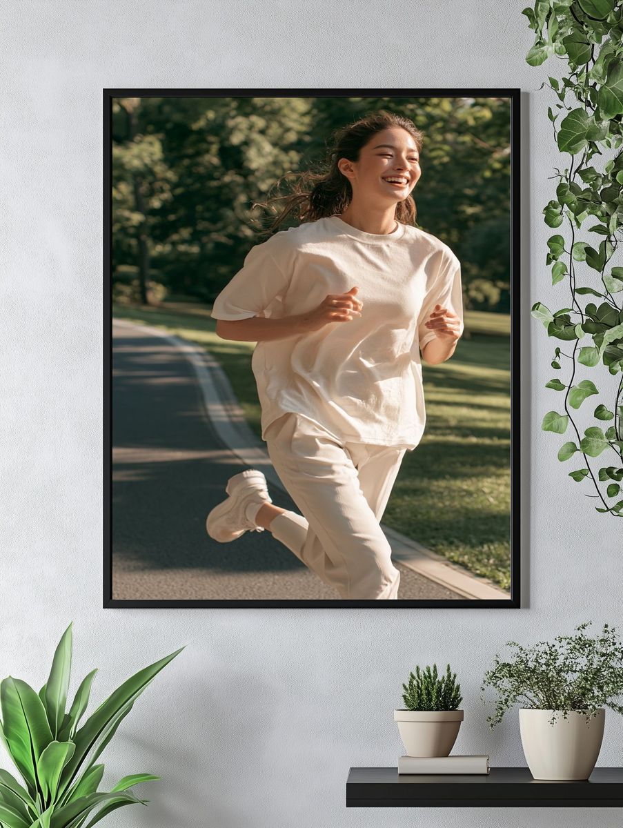 Joyful Runner Photography Poster. — room view 4