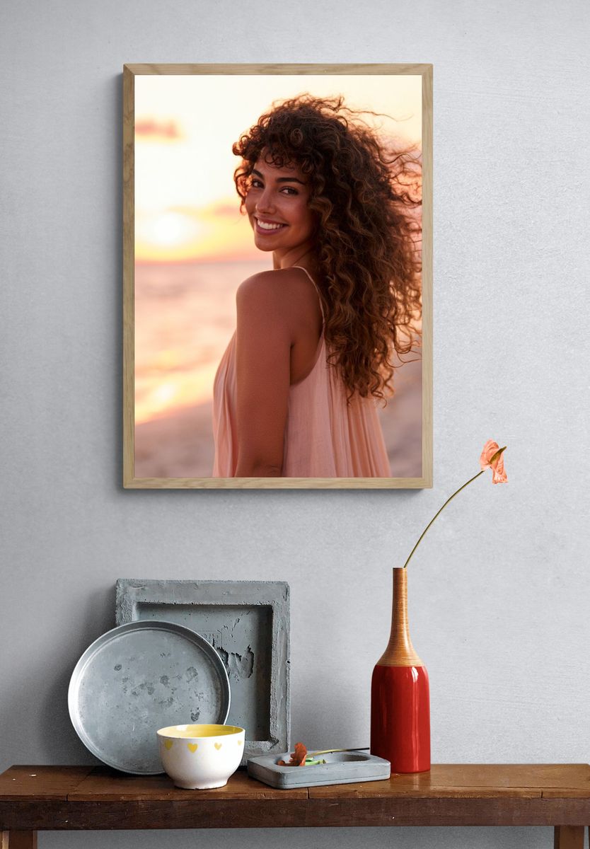 Sunset Beach Portrait Poster. — room view 3