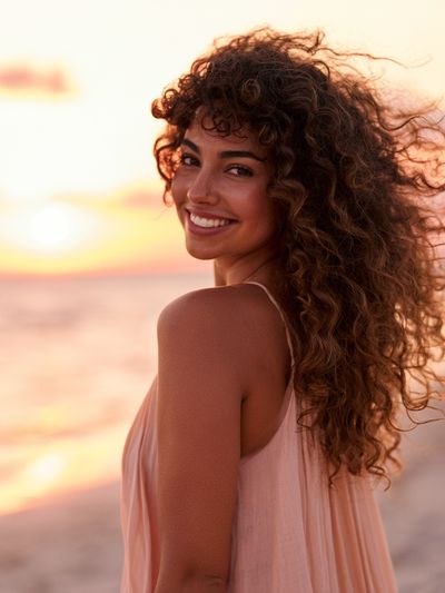 Sunset Beach Portrait Poster.