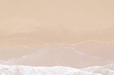 Aerial view of beige beach. poster
