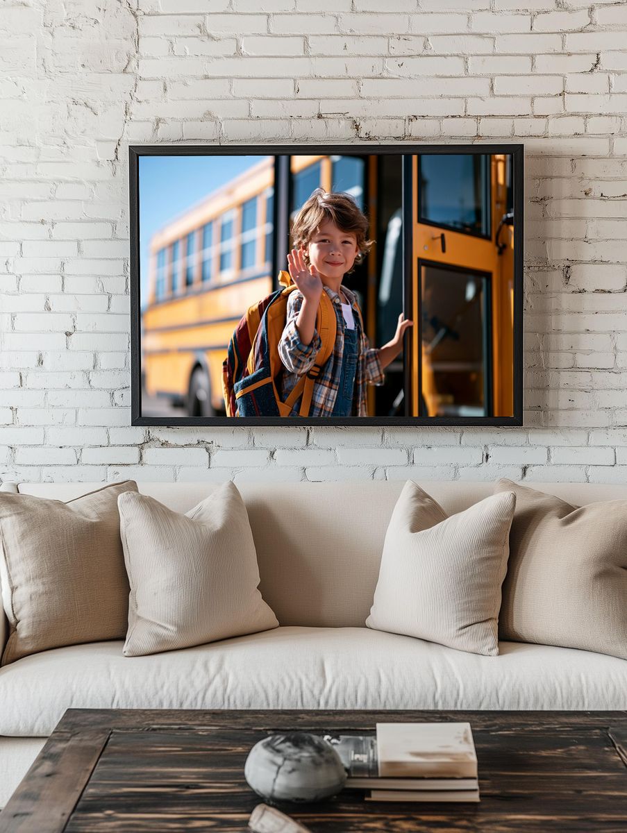 School Bus Farewell Photography Poster. room preview