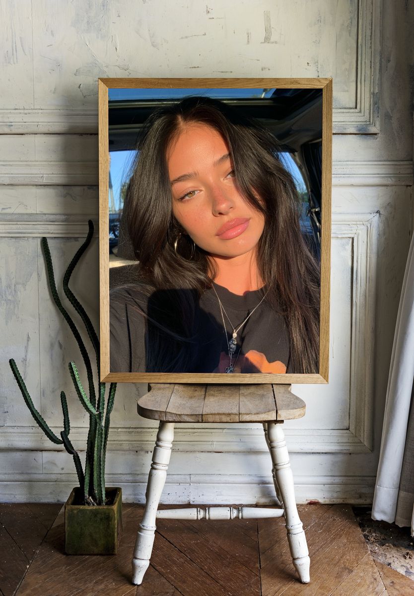 Sunlit Car Selfie Portrait Print. — room view 1