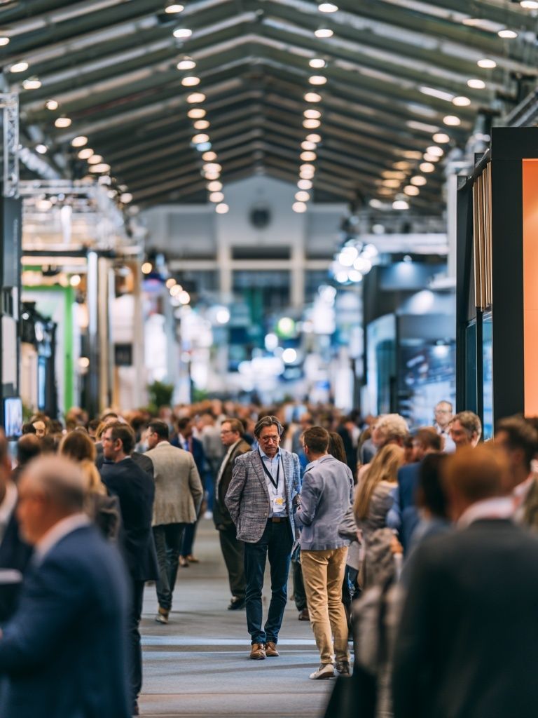 Trade Fair Crowd Photography Poster. poster — photography art