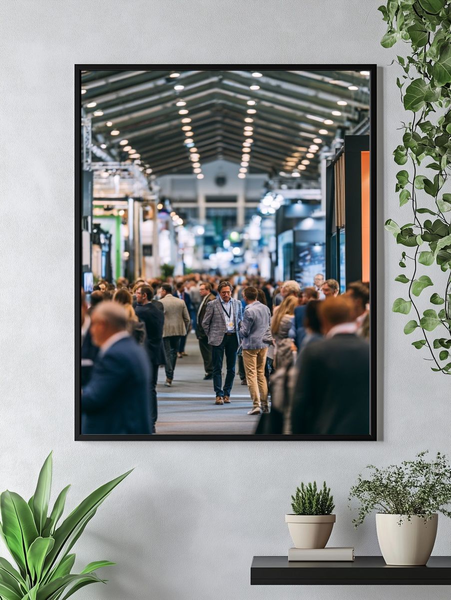 Trade Fair Crowd Photography Poster. — room view 4