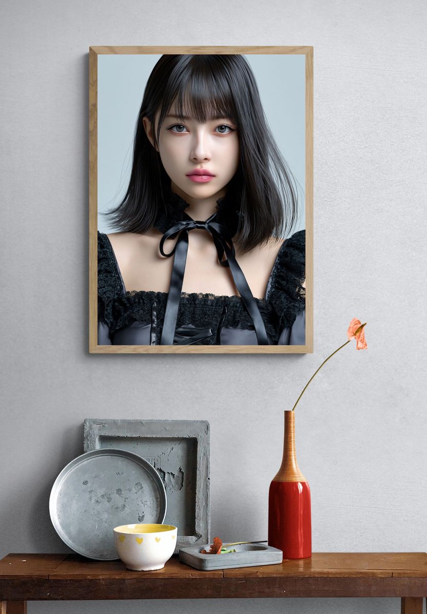 Gothic Doll Portrait Print. — room view 3