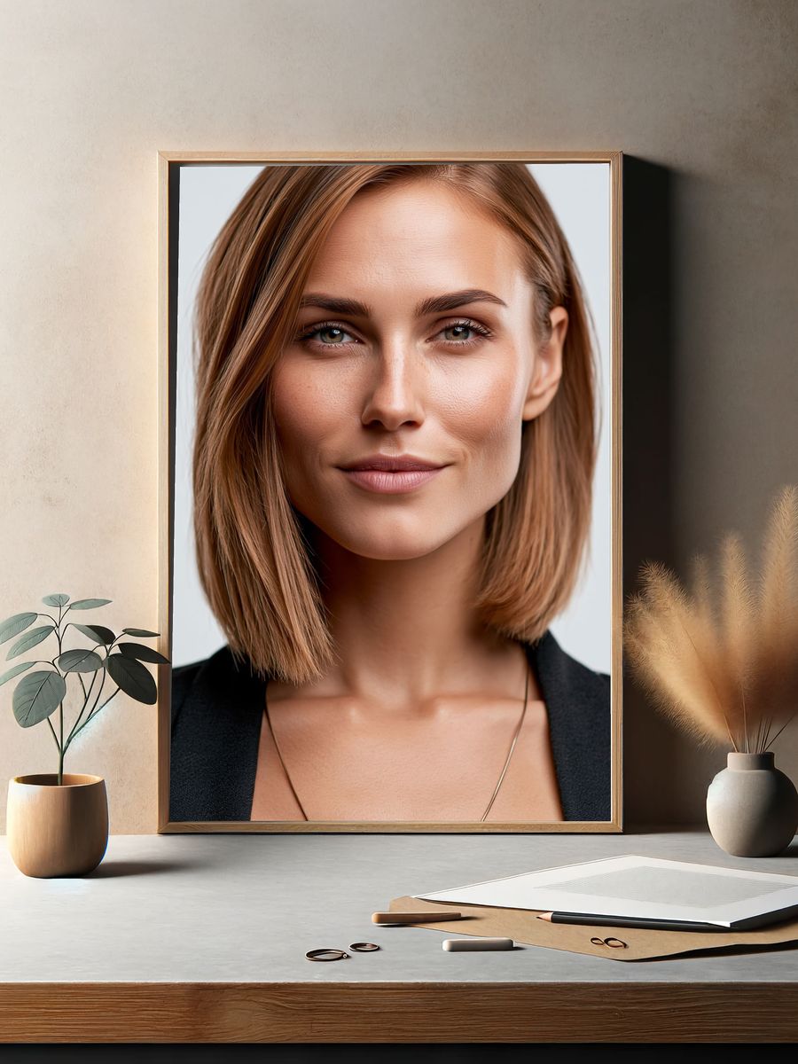 Elegant Woman Portrait Poster. — room view 2