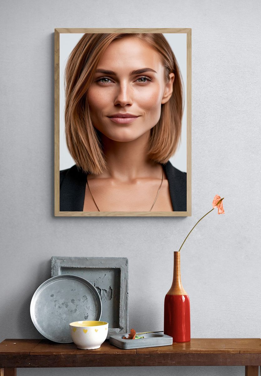 Elegant Woman Portrait Poster. — room view 3