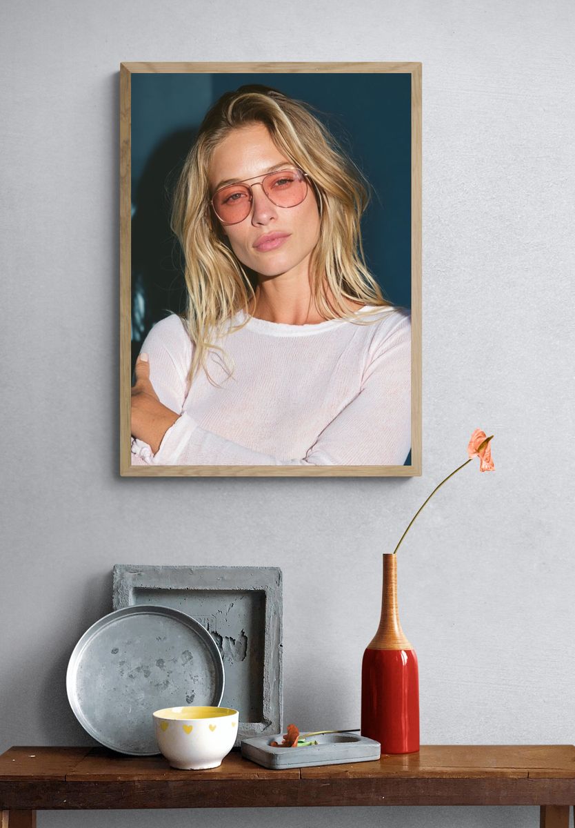 Blonde Portrait with Pink Sunglasses Poster. — room view 3