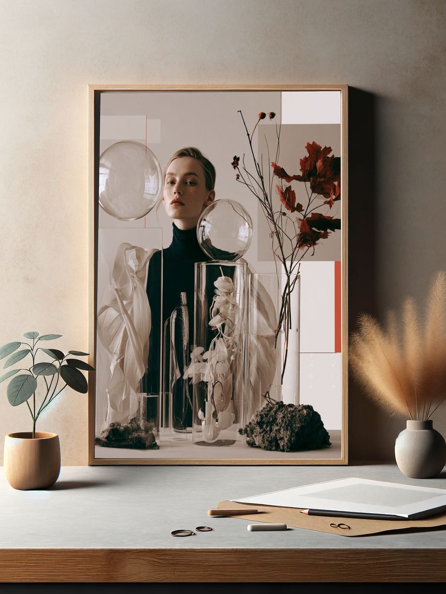 Surreal Fashion Still Life Poster. — room view 2