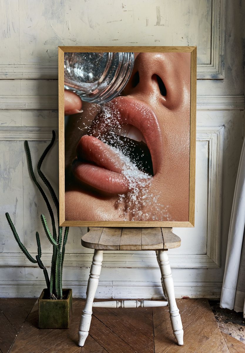 Salt Pour Portrait Photography Poster. — room view 1