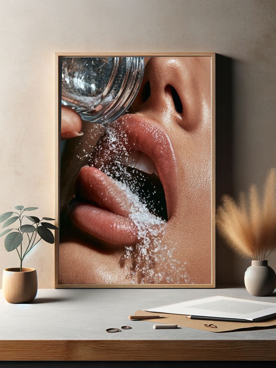 Salt Pour Portrait Photography Poster. — room view 2