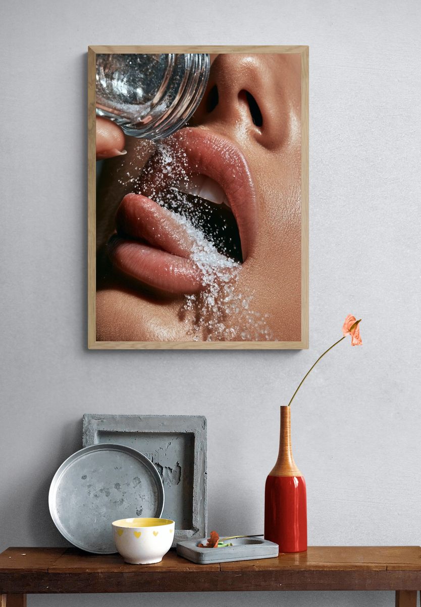 Salt Pour Portrait Photography Poster. — room view 3