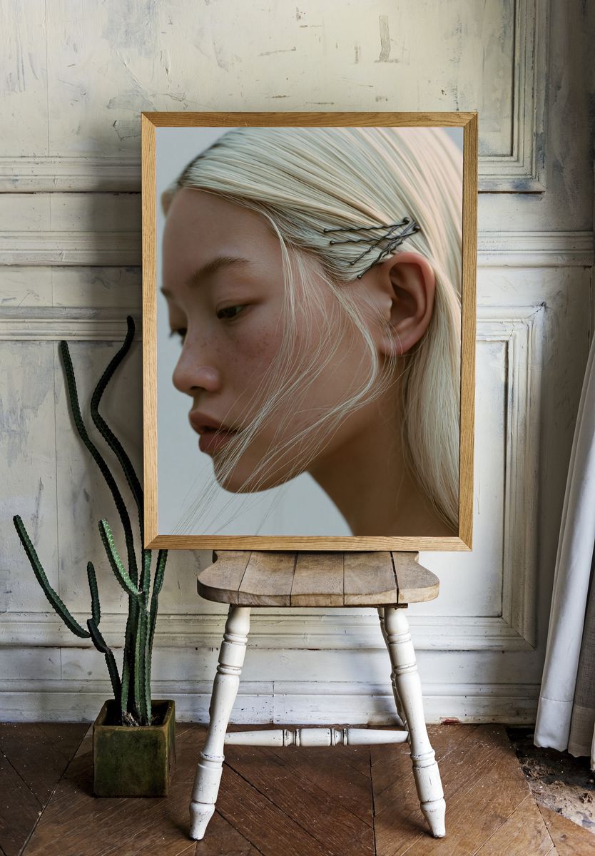 Platinum Profile Portrait Print. — room view 1