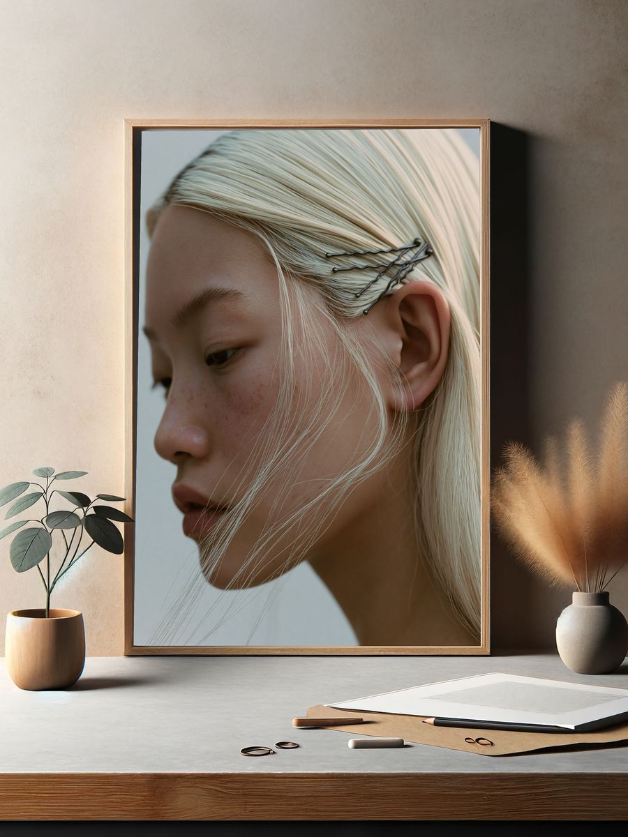 Platinum Profile Portrait Print. — room view 2