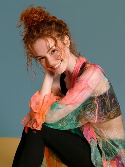 Smiling Red-Haired Portrait Photography Poster. poster