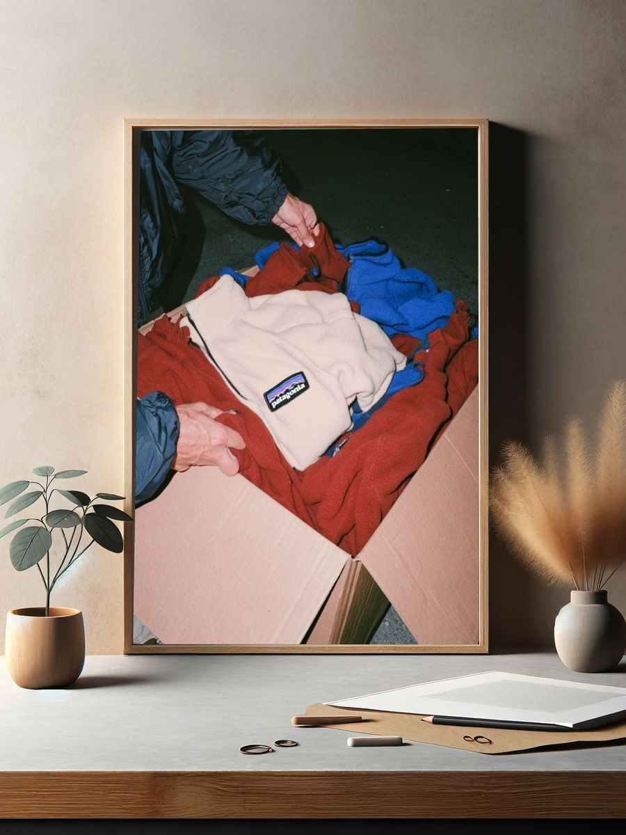 Patagonia Boxed Fleece Photography Poster. — room view 2