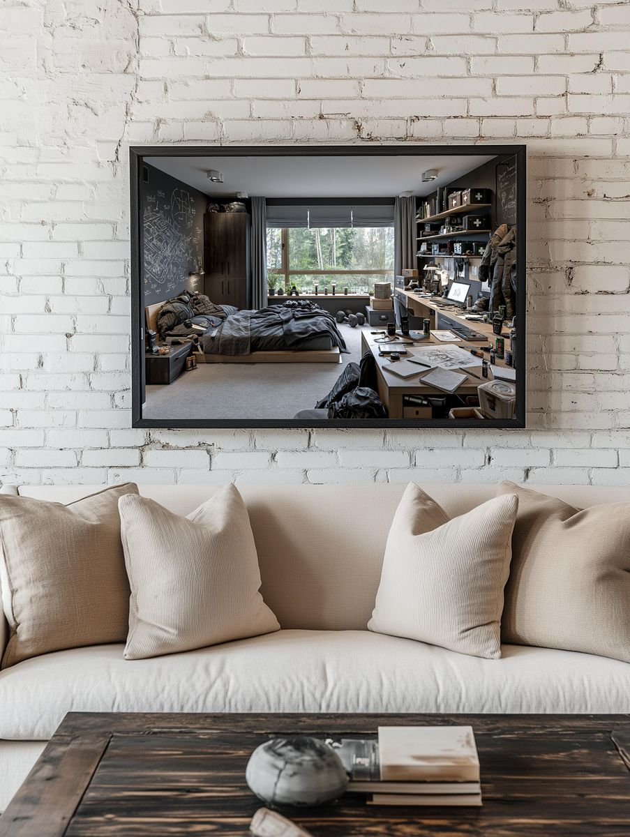 Tactical Bedroom Interior Photography Print. — room view 1