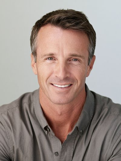 Smiling Man Portrait Photography Poster. poster