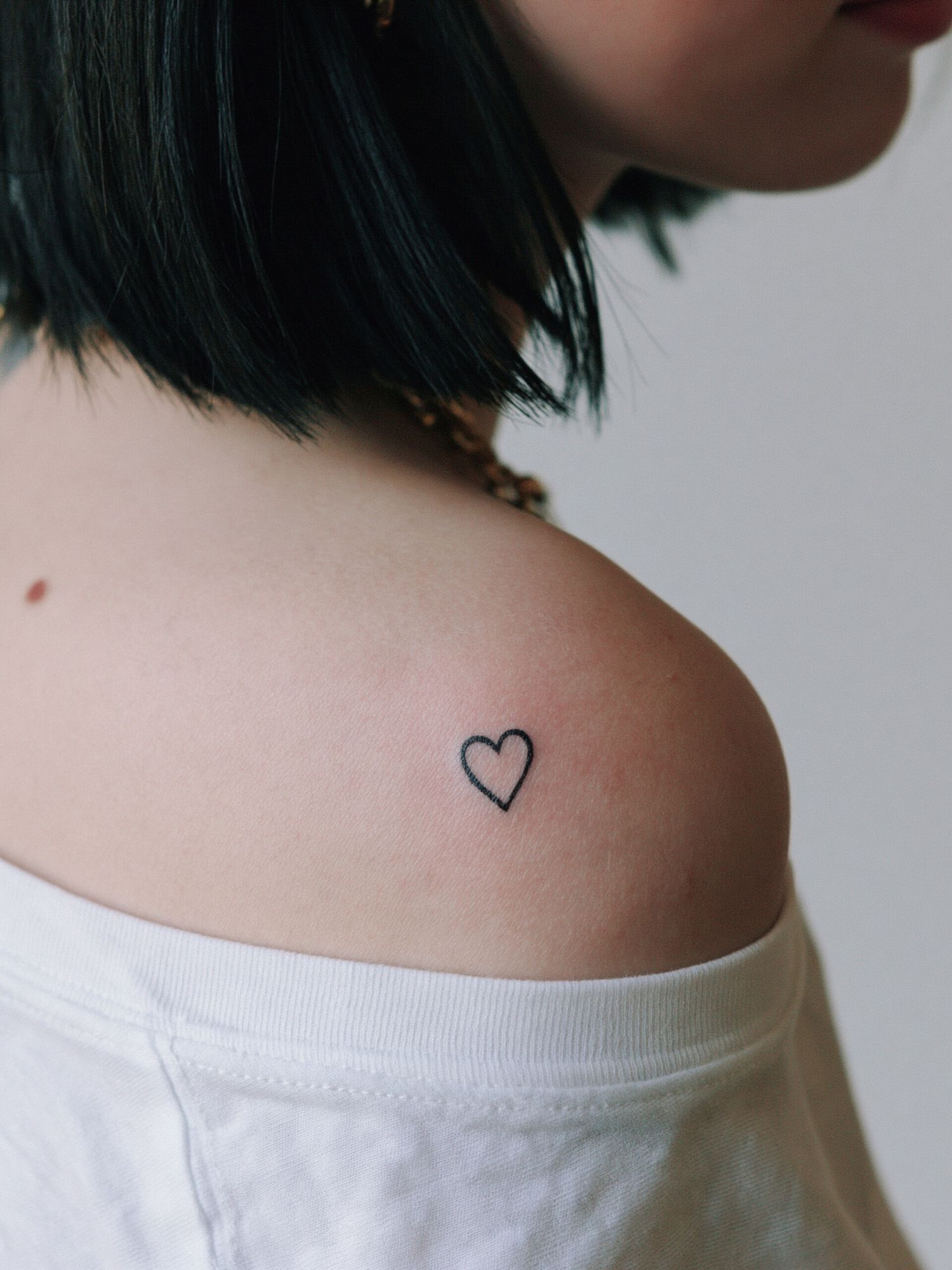 Minimal Heart Tattoo Photography Poster. poster detail