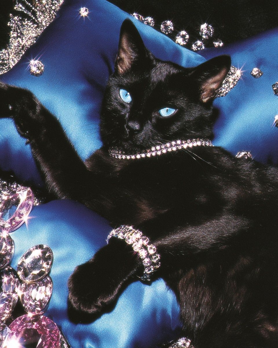 Black Cat Glamour Photography Poster. poster — photography art