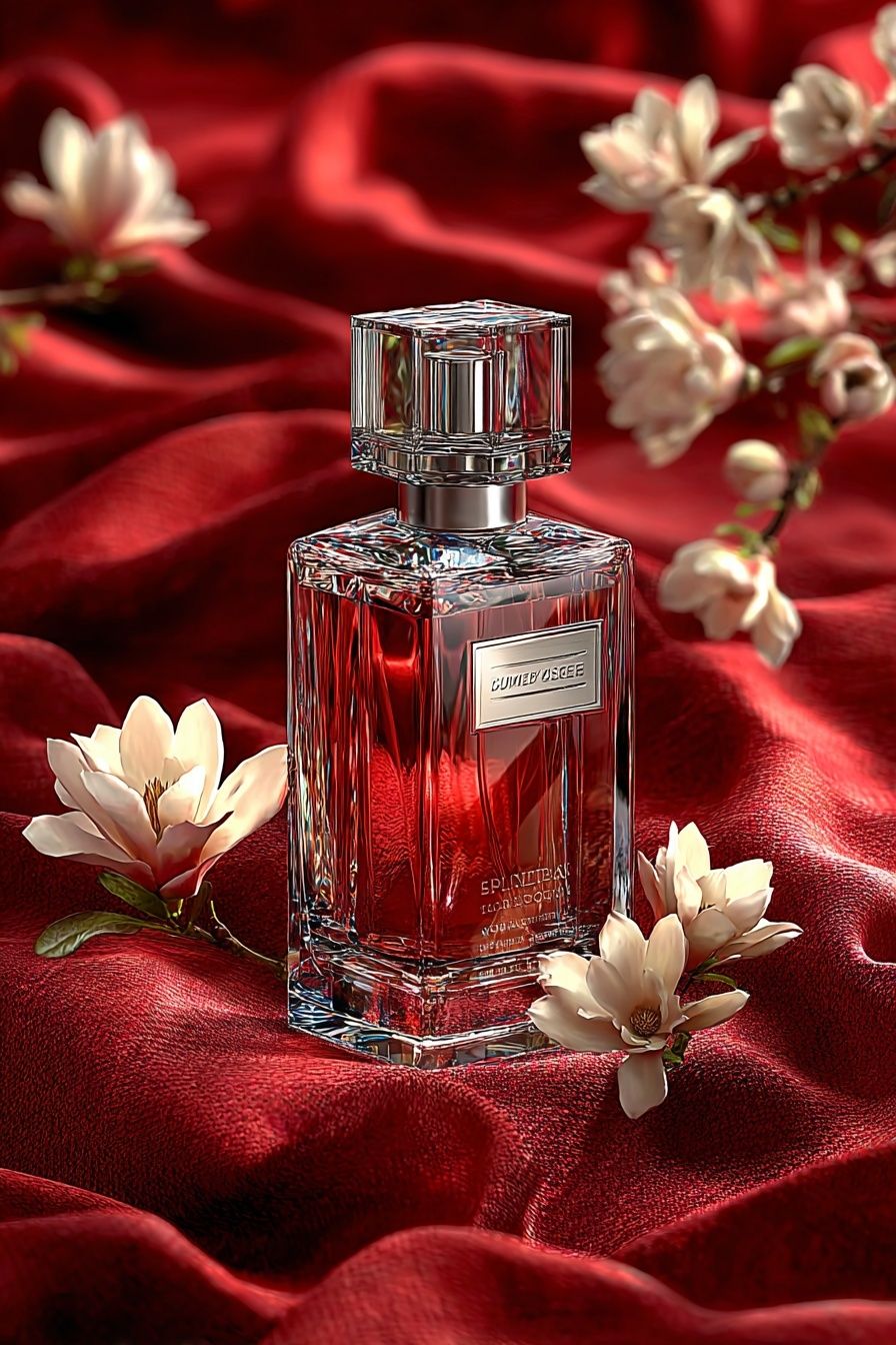 Red Perfume Bottle Photography Poster. poster — photography art