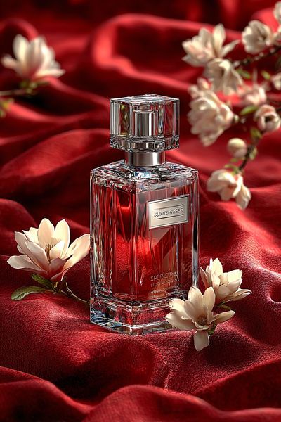Red Perfume Bottle Photography Poster. poster print
