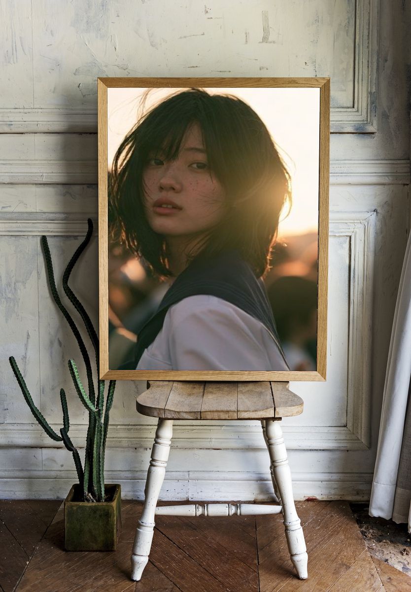 Sunlit Portrait Photography Poster. room preview