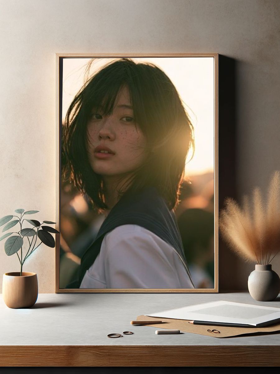 Sunlit Portrait Photography Poster. — room view 2
