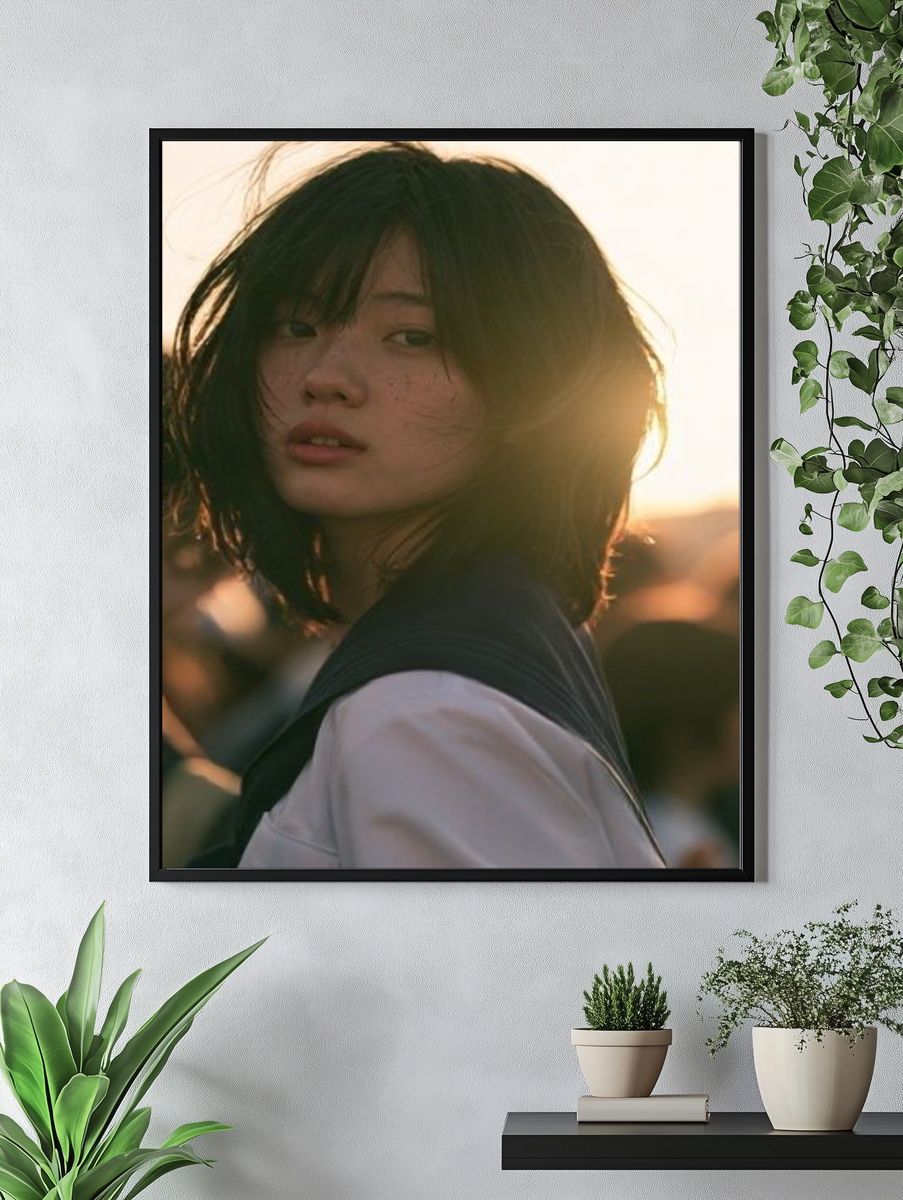 Sunlit Portrait Photography Poster. — room view 4