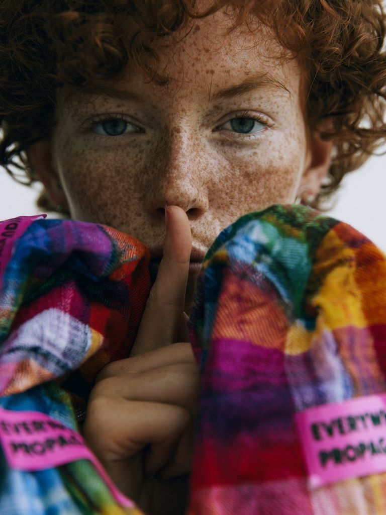 Freckled Portrait Photography Poster. poster detail