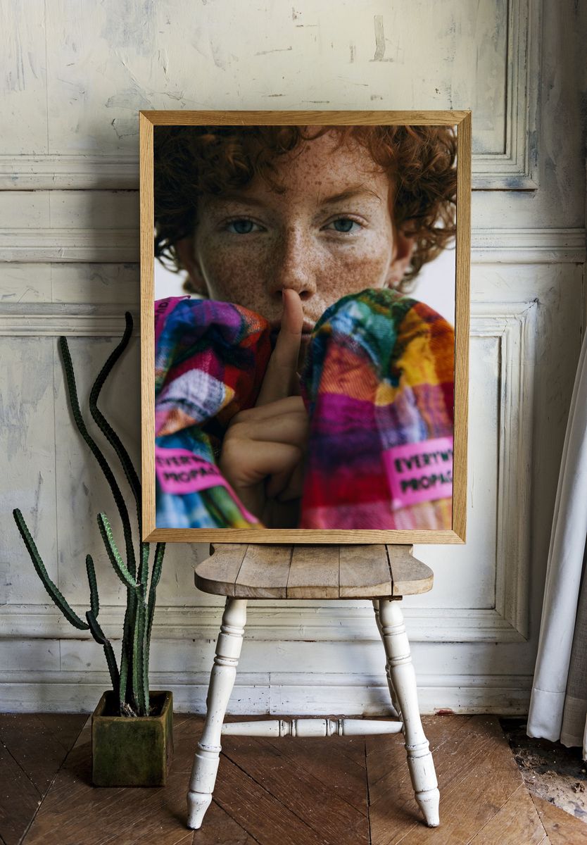 Freckled Portrait Photography Poster. room preview