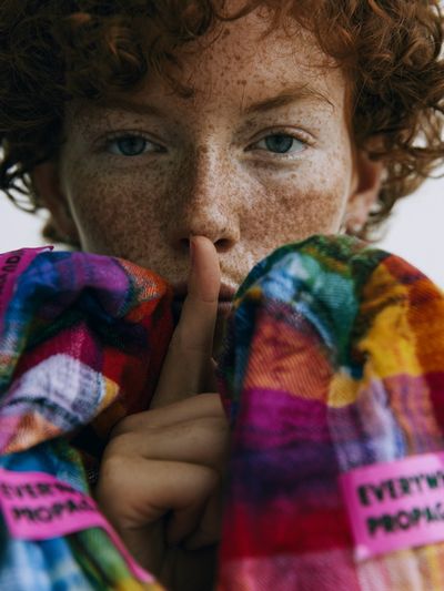 Freckled Portrait Photography Poster.