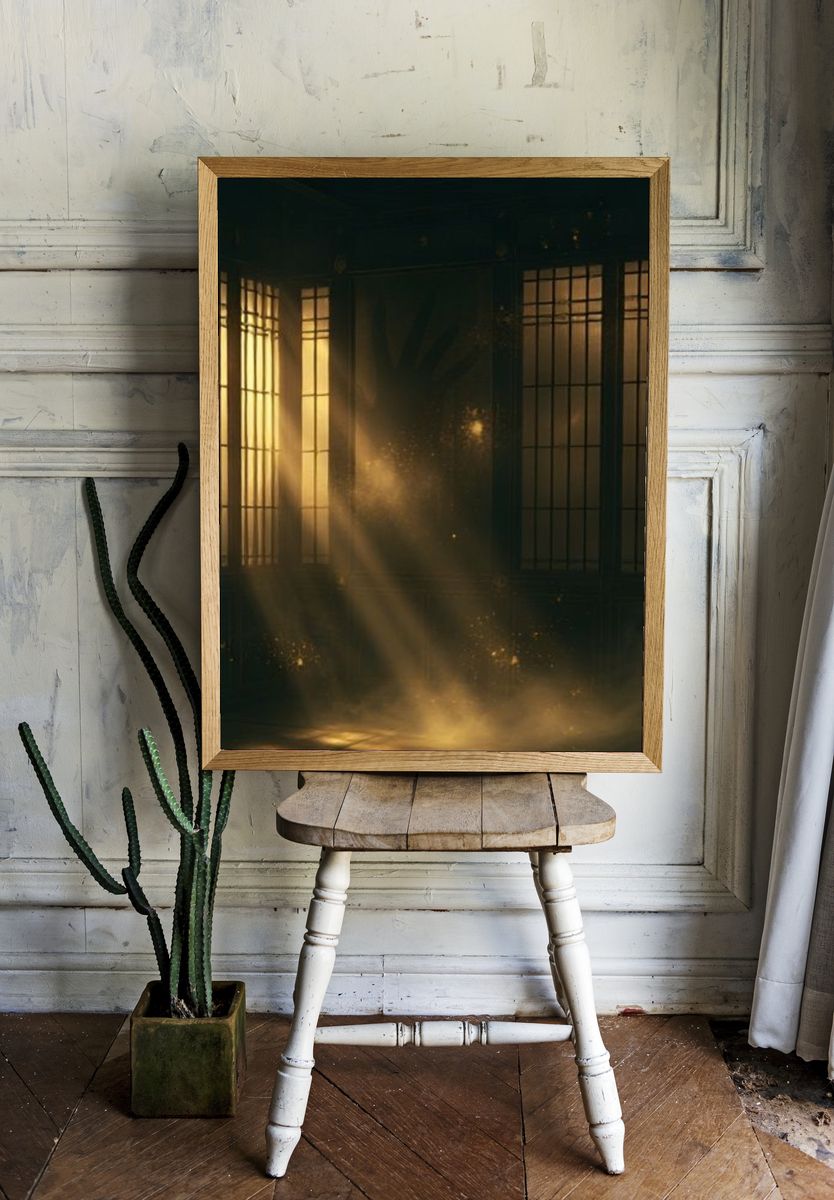 Golden Light Room Photography Poster. — room view 1