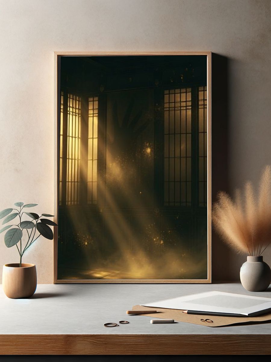 Golden Light Room Photography Poster. — room view 2